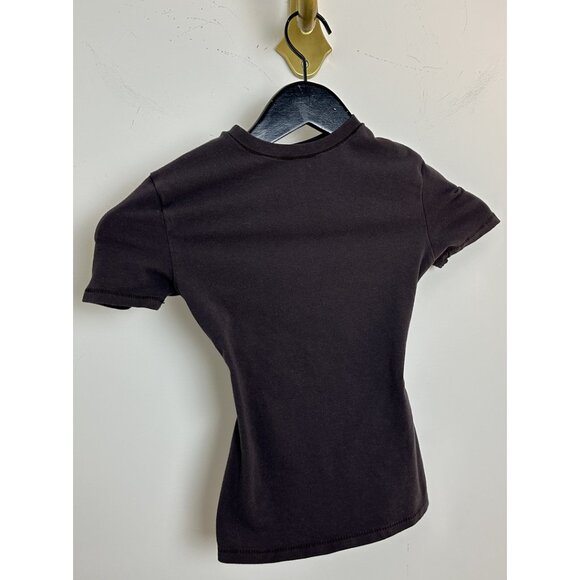 SKIMS Stretch Cotton Tee in Iron Size XX-Small - Picture 4 of 10